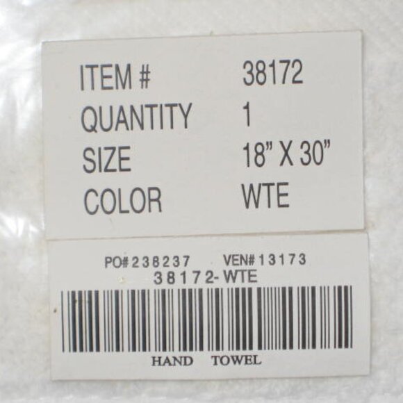 NWT Sundance Catalog White Cotton Hand Towel Bath Original Pkg Made in Turkey - Picture 5 of 8